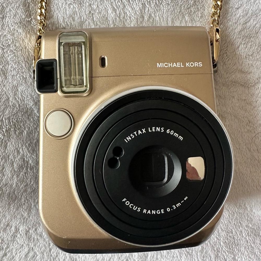 Michael Kors x FUJIFILM INSTAX Camera and Gold-Tone Chain Camera Strap
